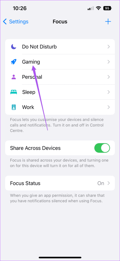 gaming-focus-mode-settings-iPhone-474x1024-1 كيفية استخدام  وضع تركيز الألعاب على iPhone