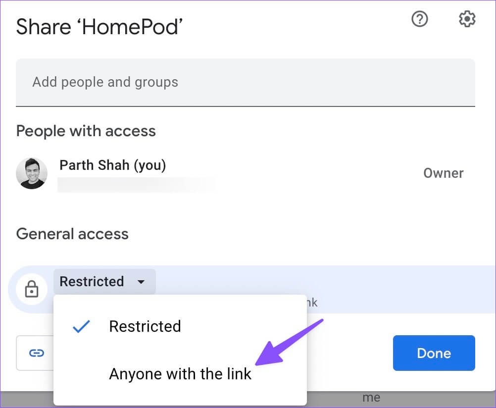 google-drive-link-permission-1002x824 أفضل 3 طرق لإرسال الملفات الكبيرة باستخدام Gmail