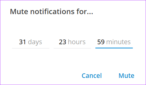 how-to-create-custom-mute-durations-on-telegram-for-desktop-and-mobile-11 كيفية إنشاء فترات كتم صوت مخصصة في Telegram على سطح المكتب والجوال
