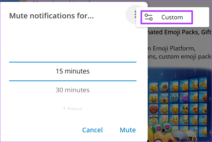 how-to-create-custom-mute-durations-on-telegram-for-desktop-and-mobile-8 كيفية إنشاء فترات كتم صوت مخصصة في Telegram على سطح المكتب والجوال