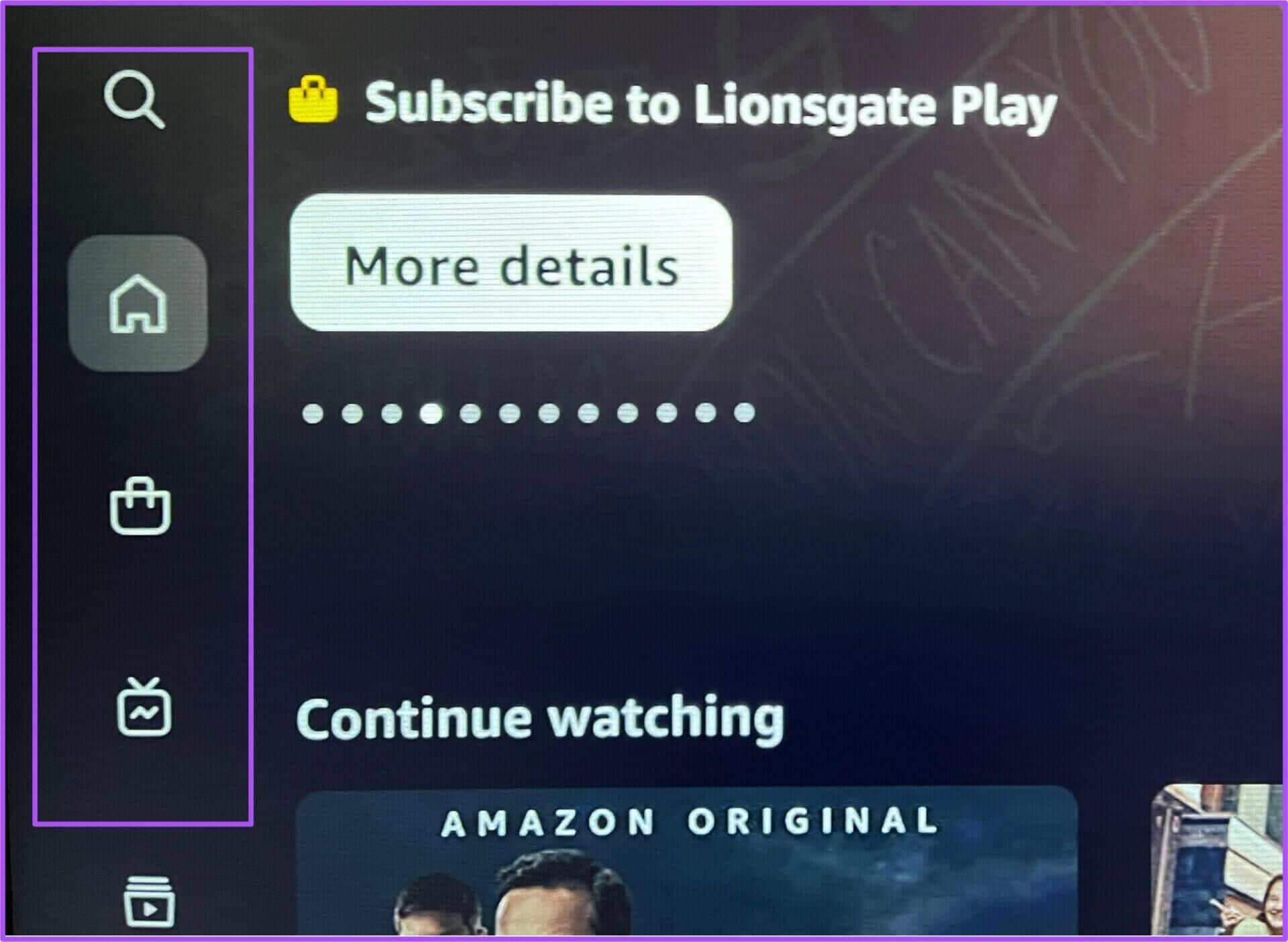 left-menu-prime-video-app-android-tv-1920x1404 كيفية إيقاف التشغيل التلقائي على Amazon Prime Video