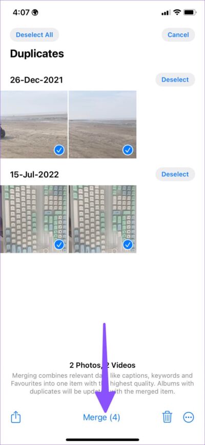 merge-duplicate-photos-on-iPhone-828x1792-e1659376477540 أفضل 3 طرق لحذف الصور المكررة على iPhone