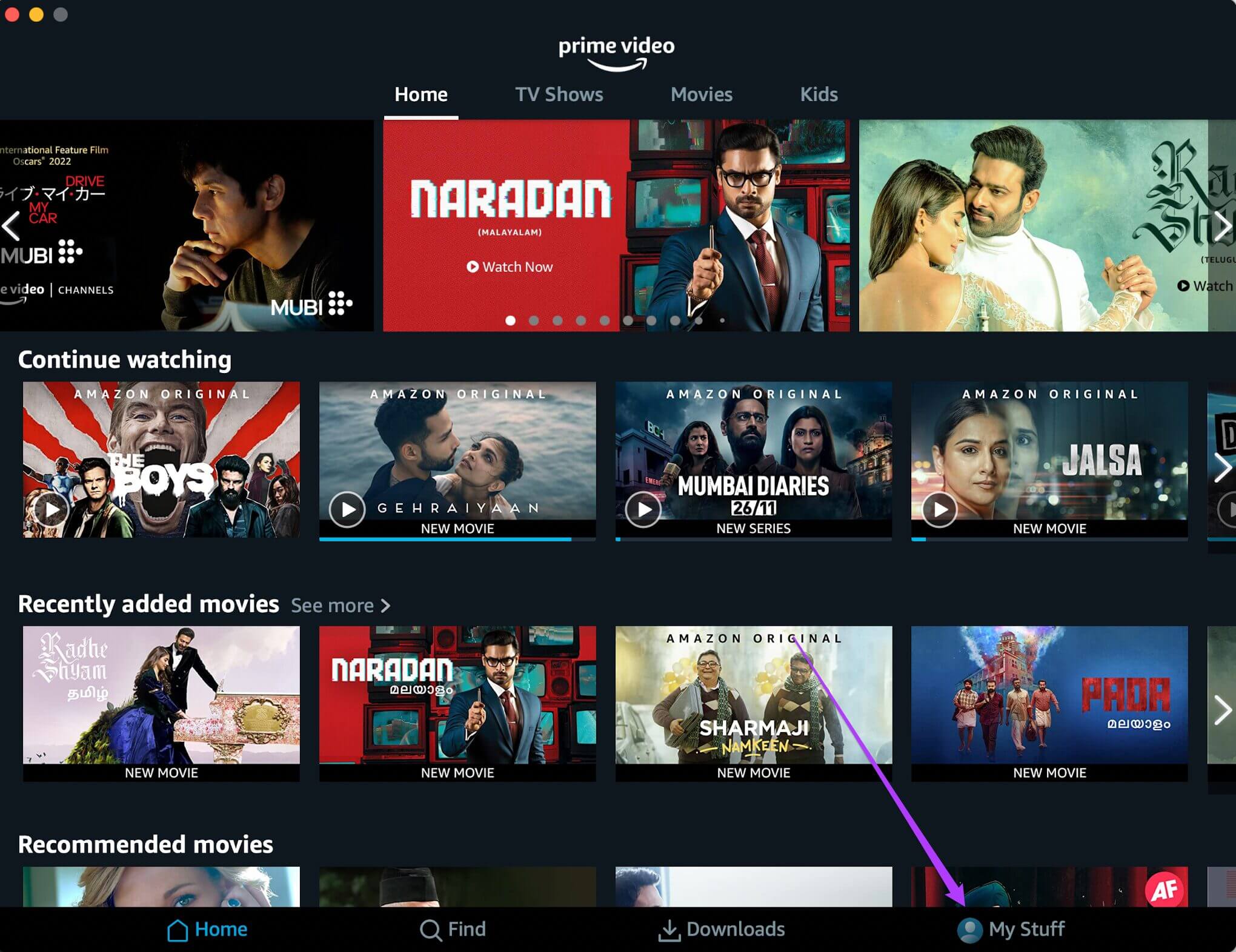 my-stuff-amazon-prime-mac-2040x1572 كيفية إزالة الأجهزة المسجلة من Amazon Prime Video