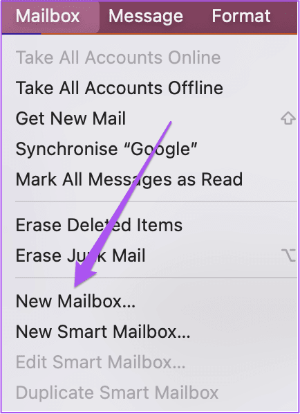 new-mailbox-mail-app-mac كيفية إنشاء قالب بريد إلكتروني في تطبيق Mail على جهاز Mac