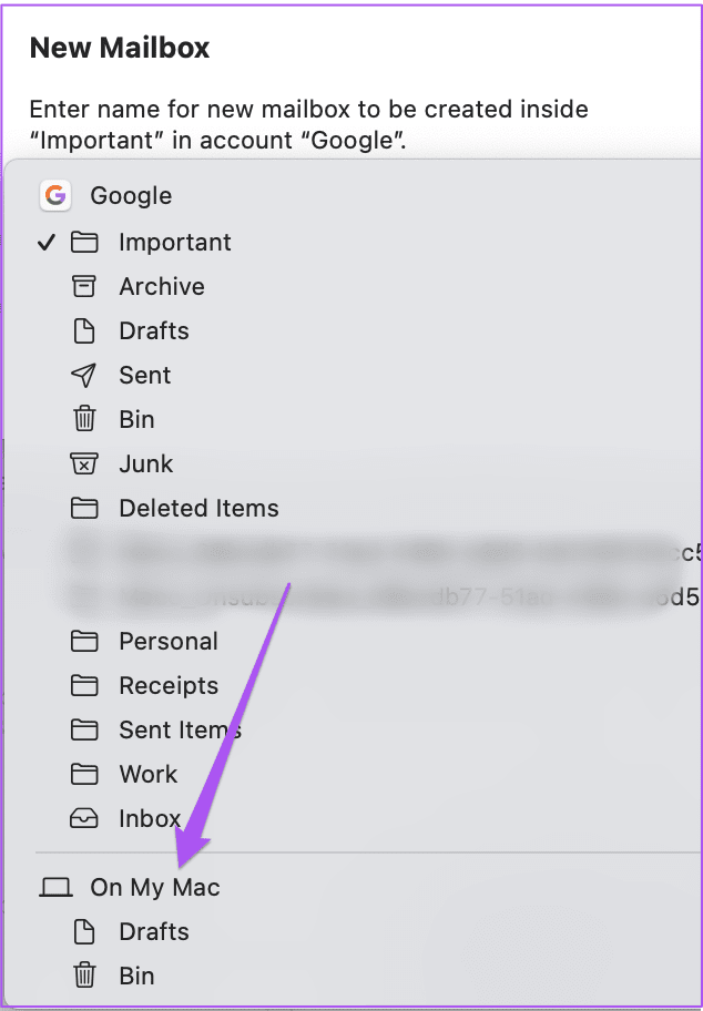 on-my-mac-new-mailbox-mail-app-mac كيفية إنشاء قالب بريد إلكتروني في تطبيق Mail على جهاز Mac