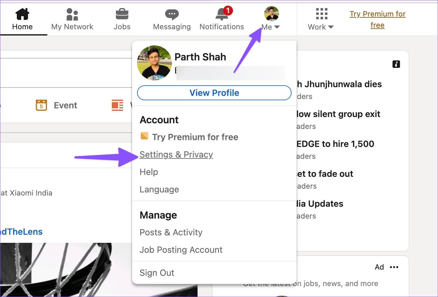 open-linkedin-settings-1406x954 أفضل 3 طرق لإعداد المصادقة الثنائية 2FA على Mac