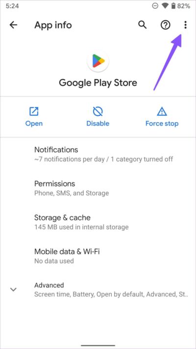 open-more-menu-12-1080x1920-e1661541683272 أفضل 5 طرق لإصلاح "جهازك غير متوافق مع هذا الإصدار" على Android