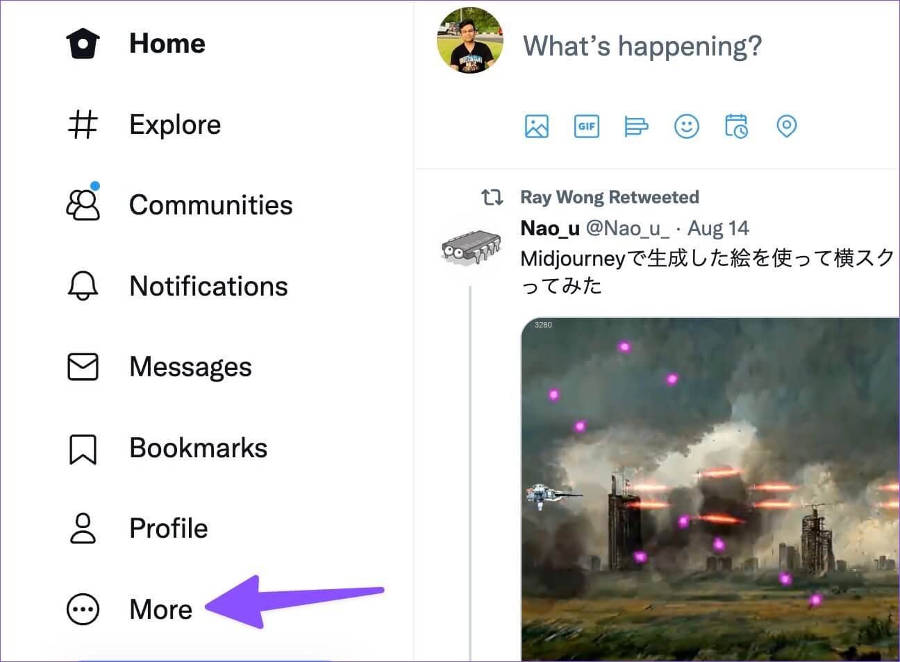 open-more-menu-on-twitter-1296x954 أفضل 3 طرق لإعداد المصادقة الثنائية 2FA على Mac