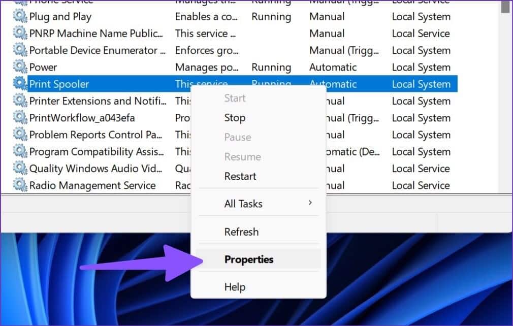open-print-spooler-properties-1-1010x642 أفضل 8 طرق لإصلاح رسالة خطأ "يتعذر على Windows الاتصال بالطابعة" على Windows 11
