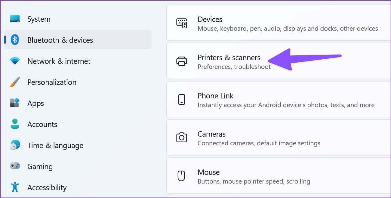 open-printers-and-scanner-1300x658 أفضل 8 طرق لإصلاح رسالة خطأ "يتعذر على Windows الاتصال بالطابعة" على Windows 11