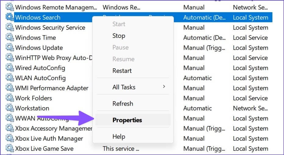 open-windows-search-properties-931x511 أفضل 8 طرق لإصلاح عدم عمل بحث مستكشف الملفات على Windows 11