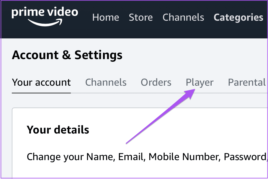player-account-and-settings-prime-video كيفية إيقاف التشغيل التلقائي على Amazon Prime Video