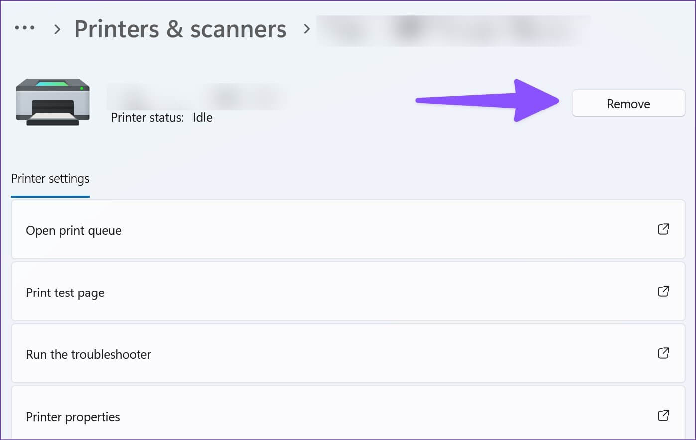 remove-existing-printer-1397x884 أفضل 8 طرق لإصلاح رسالة خطأ "يتعذر على Windows الاتصال بالطابعة" على Windows 11