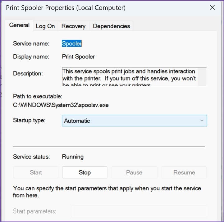 restart-print-spooler-service-1-721x714 أفضل 8 طرق لإصلاح رسالة خطأ "يتعذر على Windows الاتصال بالطابعة" على Windows 11