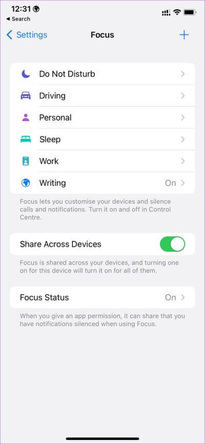 select-focus-profile-400x866 أفضل 8 طرق لإصلاح استنزاف البطارية طوال الليل على iPhone