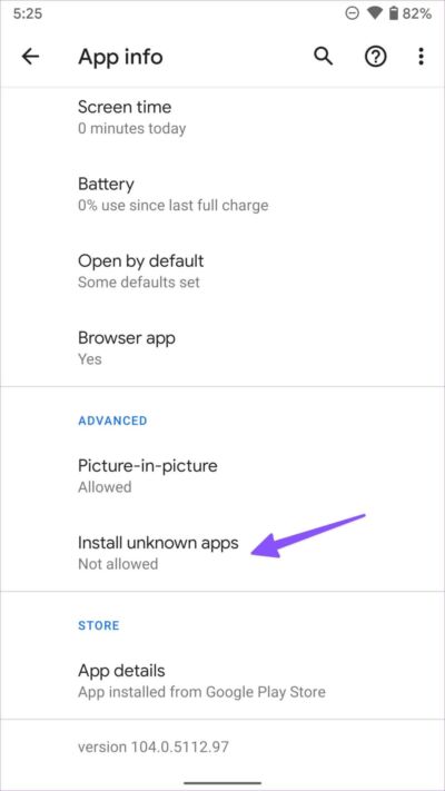 select-install-unknown-apps-1080x1920-e1661541710572 أفضل 5 طرق لإصلاح "جهازك غير متوافق مع هذا الإصدار" على Android
