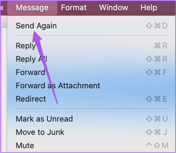 send-again-message-mail-app-mac كيفية إنشاء قالب بريد إلكتروني في تطبيق Mail على جهاز Mac