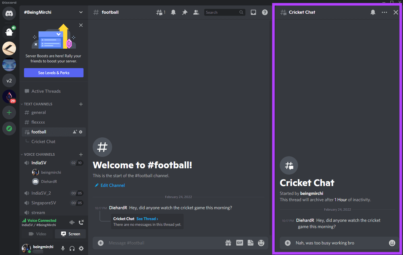 5-4 ما هي سلاسل المحادثة في Discord وكيفية استخدامها