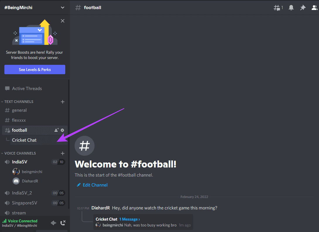 9-5 ما هي سلاسل المحادثة في Discord وكيفية استخدامها