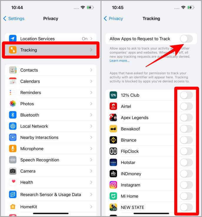 Allowing-Apps-to-Request-to-Track-1-687x741 كيفية تشغيل / إيقاف تشغيل السماح للتطبيقات بطلب التتبع على iOS