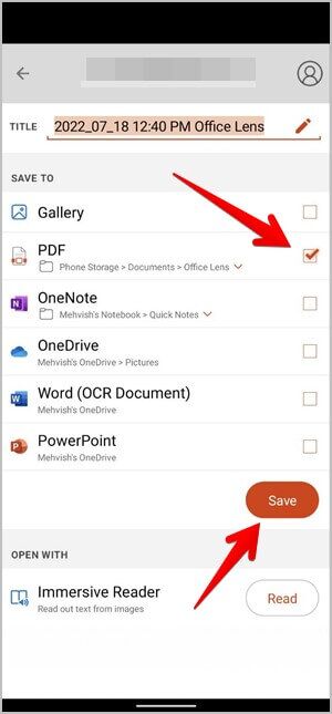 Android-Microsoft-Lens-Save-PDF-300x645 أفضل 3 طرق لتحويل صور متعددة إلى ملف PDF واحد على Android