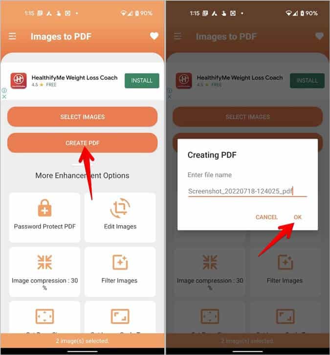 Android-PDF-Convertor-Create-PDF-675x727 أفضل 3 طرق لتحويل صور متعددة إلى ملف PDF واحد على Android