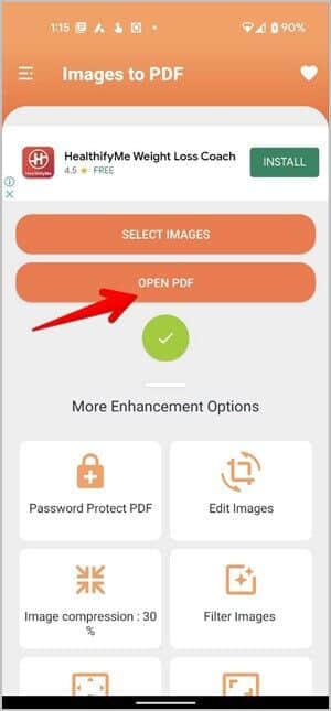 Android-PDF-Convertor-Open-PDF-300x645 أفضل 3 طرق لتحويل صور متعددة إلى ملف PDF واحد على Android