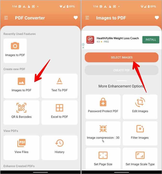 Android-PDF-Convertor-Select-Images-675x727 أفضل 3 طرق لتحويل صور متعددة إلى ملف PDF واحد على Android