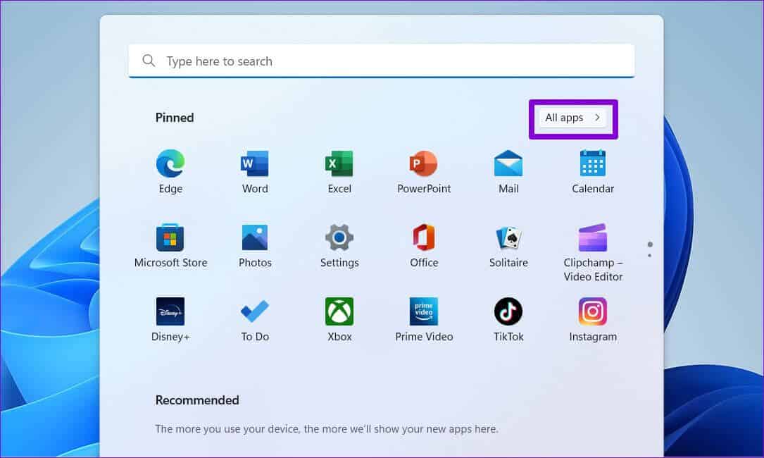 App-List-Windows-11-1085x650 أفضل 3 طرق لتشغيل التطبيقات كمستخدم مختلف على Windows 11