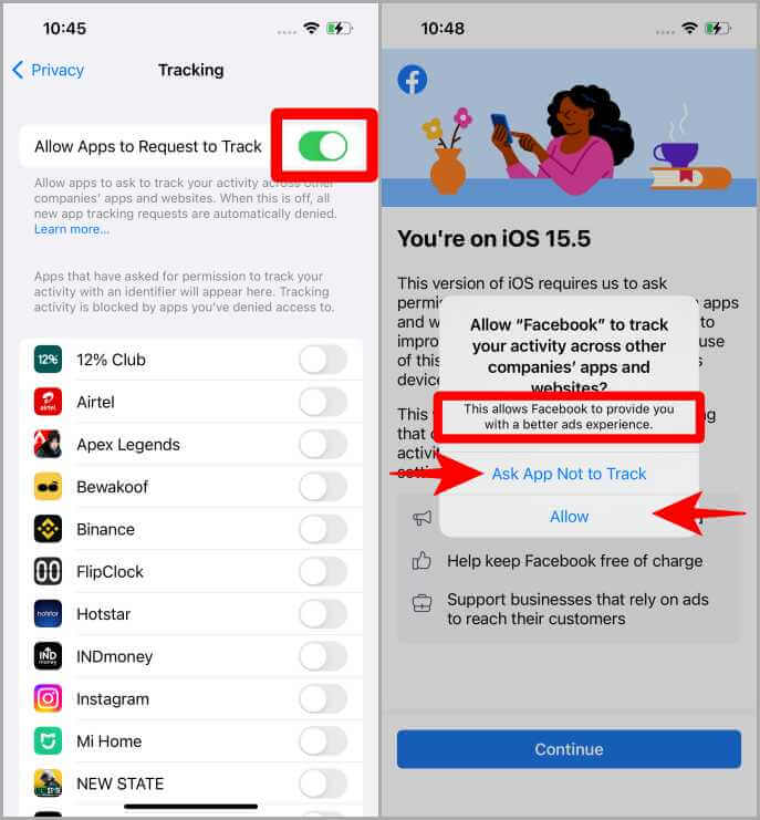 App-asking-to-Track-user-687x741 كيفية تشغيل / إيقاف تشغيل السماح للتطبيقات بطلب التتبع على iOS