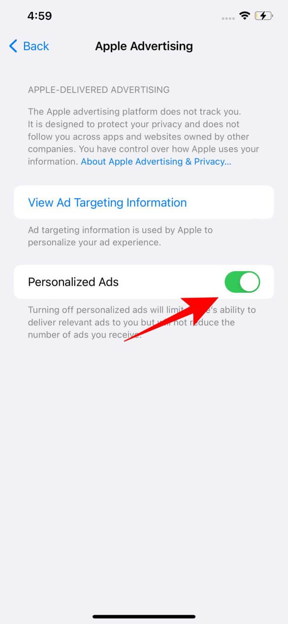 Apple-Advertising-Settings-iPhone-585x1266-1-585x1266 كيفية إيقاف تشغيل الإعلانات المخصصة على iPhone