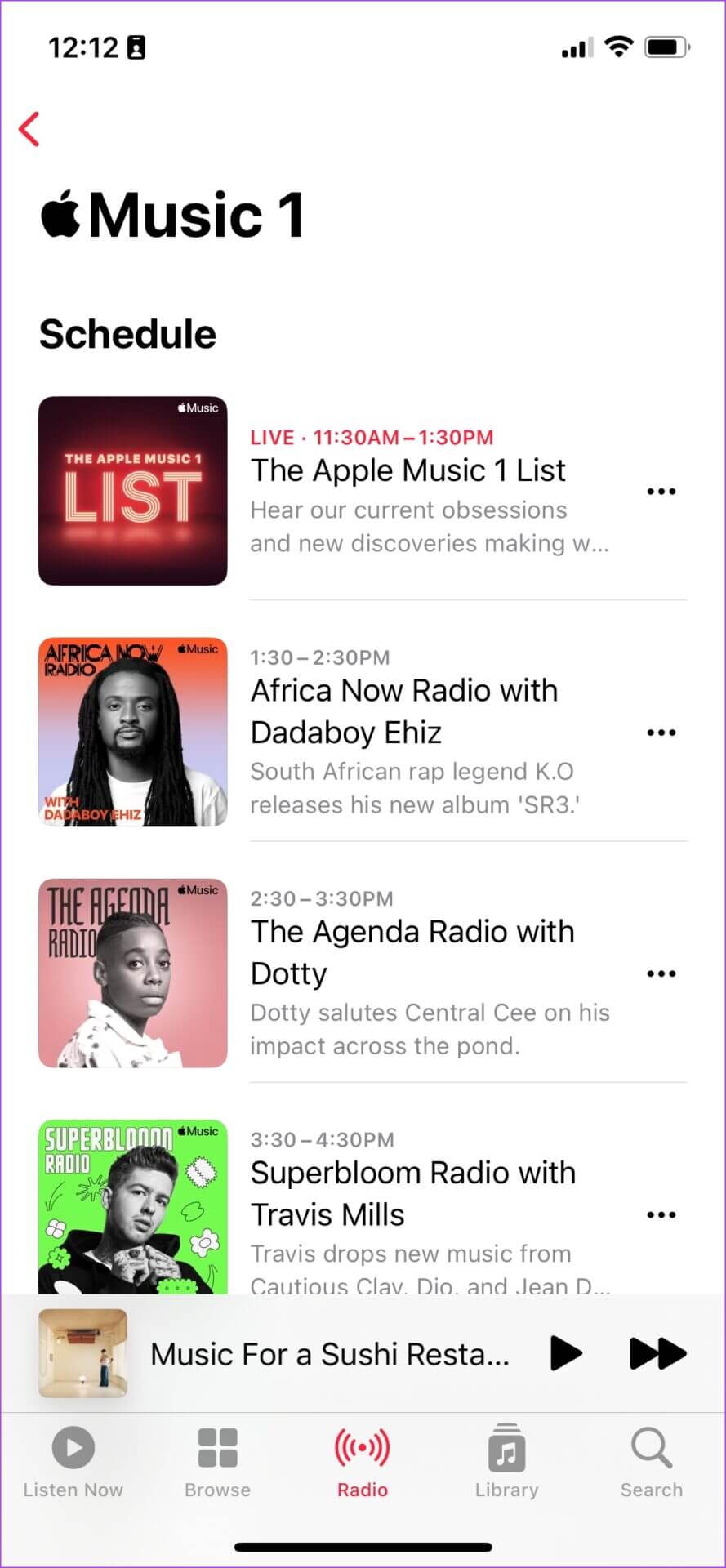 Apple-Music-Radio-Schedule-1-889x1920 مقارنة Apple Music مقابل Spotify: ما هو تطبيق بث الموسيقى الذي سيتم استخدامه في 2025
