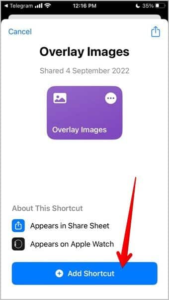 Apple-Shortcut-Overlay-Image-Add-340x602 4 طرق لوضع صورة على صورة أخرى على iPhone