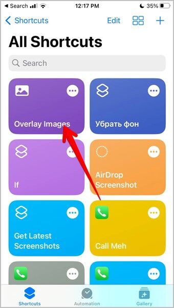 Apple-Shortcut-Overlay-Image-Open-340x602 4 طرق لوضع صورة على صورة أخرى على iPhone