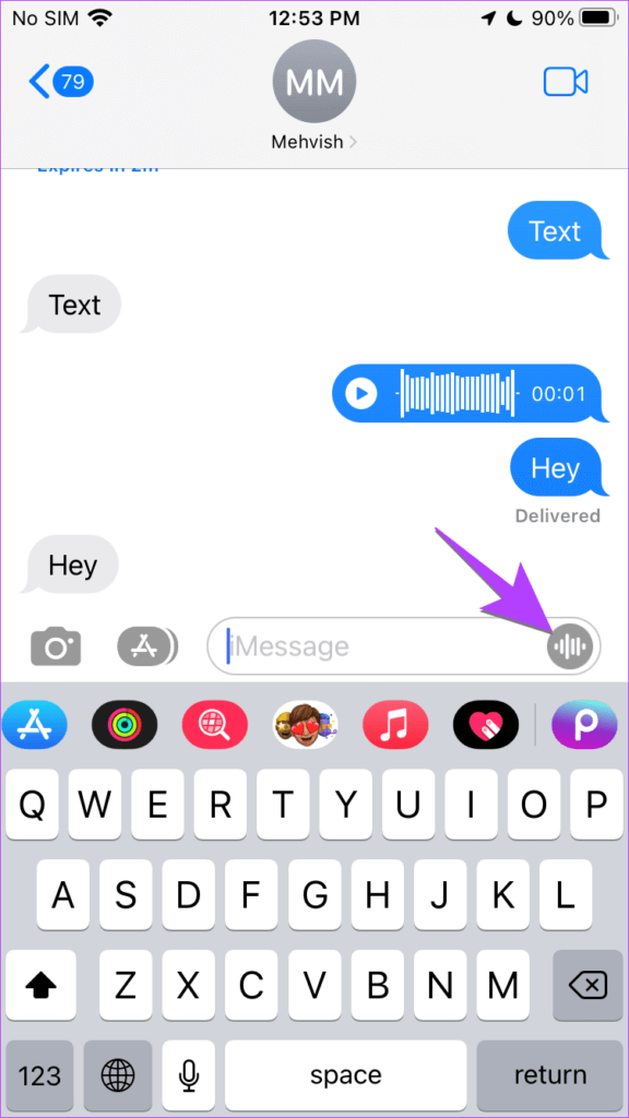 Apple-iPhone-iOS-15-Send-Audio-1-576x1024-1 كيفية إرسال رسالة صوتية على iPhone (تحديث iOS 16)