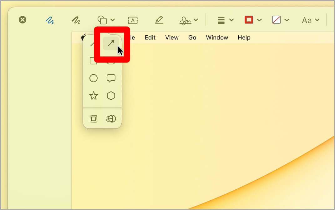 Arrow-Tool-in-Preview-Editor-on-Mac-1071x672 كيفية التقاط لقطة شاشة وإبرازها على نظام Mac