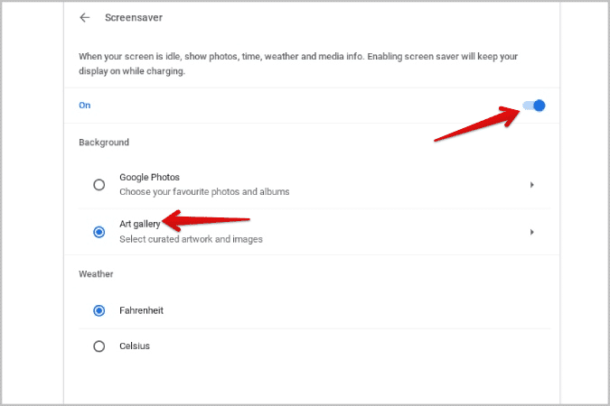 Art-gallery-Screensaver-Chrome-OS كيفية تعيين الخلفية وشاشة التوقف على Chromebook