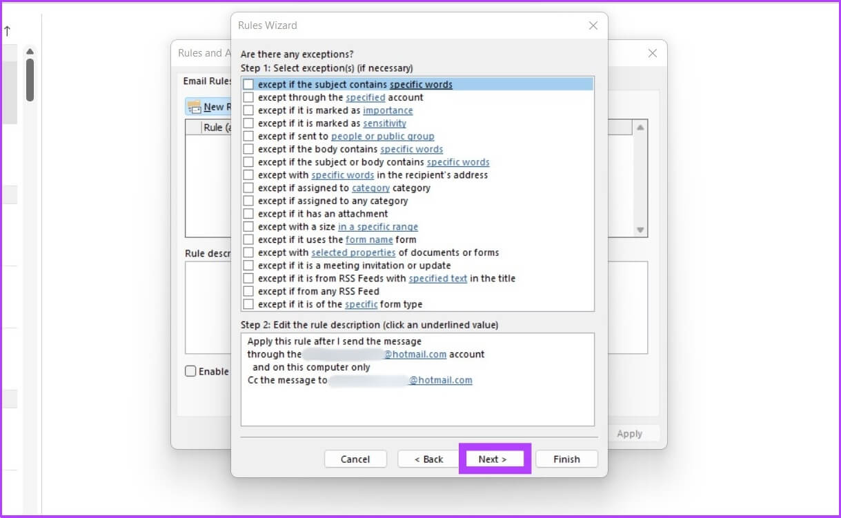 Automatically-CC-or-BCC-Yourself-in-Outlook-13-1219x751 كيفية إنشاء نسخة مخفية أو مخفية الوجهة تلقائيًا في Outlook و Gmail