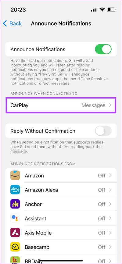 CarPlay-notifs-fix-17-400x866 أفضل 10 طرق لإصلاح عدم قراءة Apple CarPlay للرسائل النصية