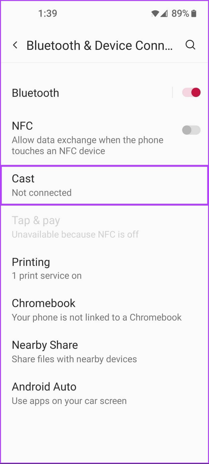 Cast-Option-1-868x1920 كيفية عكس Android لجهاز الكمبيوتر بنظام Windows 11