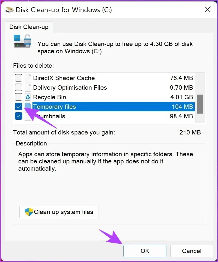 Check-Temporary-Files 3 طرق لإزالة الملفات المتبقية بعد إلغاء تثبيت البرنامج على Windows