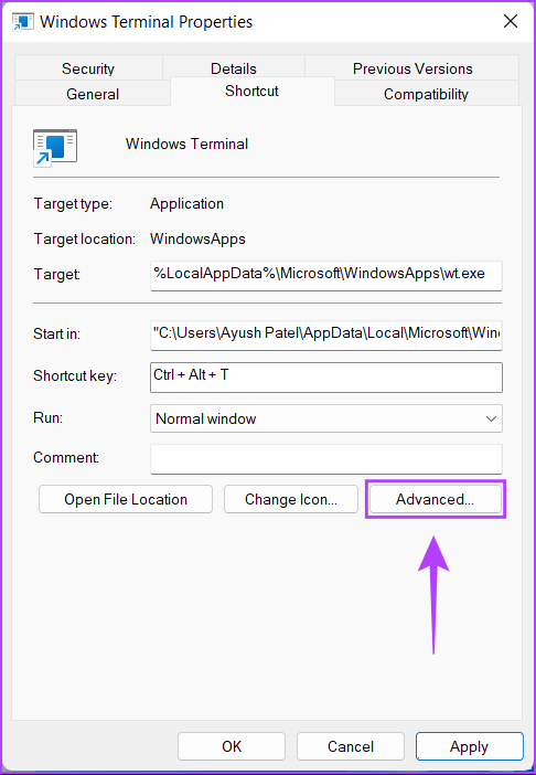 Click-On-Advanced أفضل 5 طرق لبدء تشغيل Windows Terminal على Windows 11