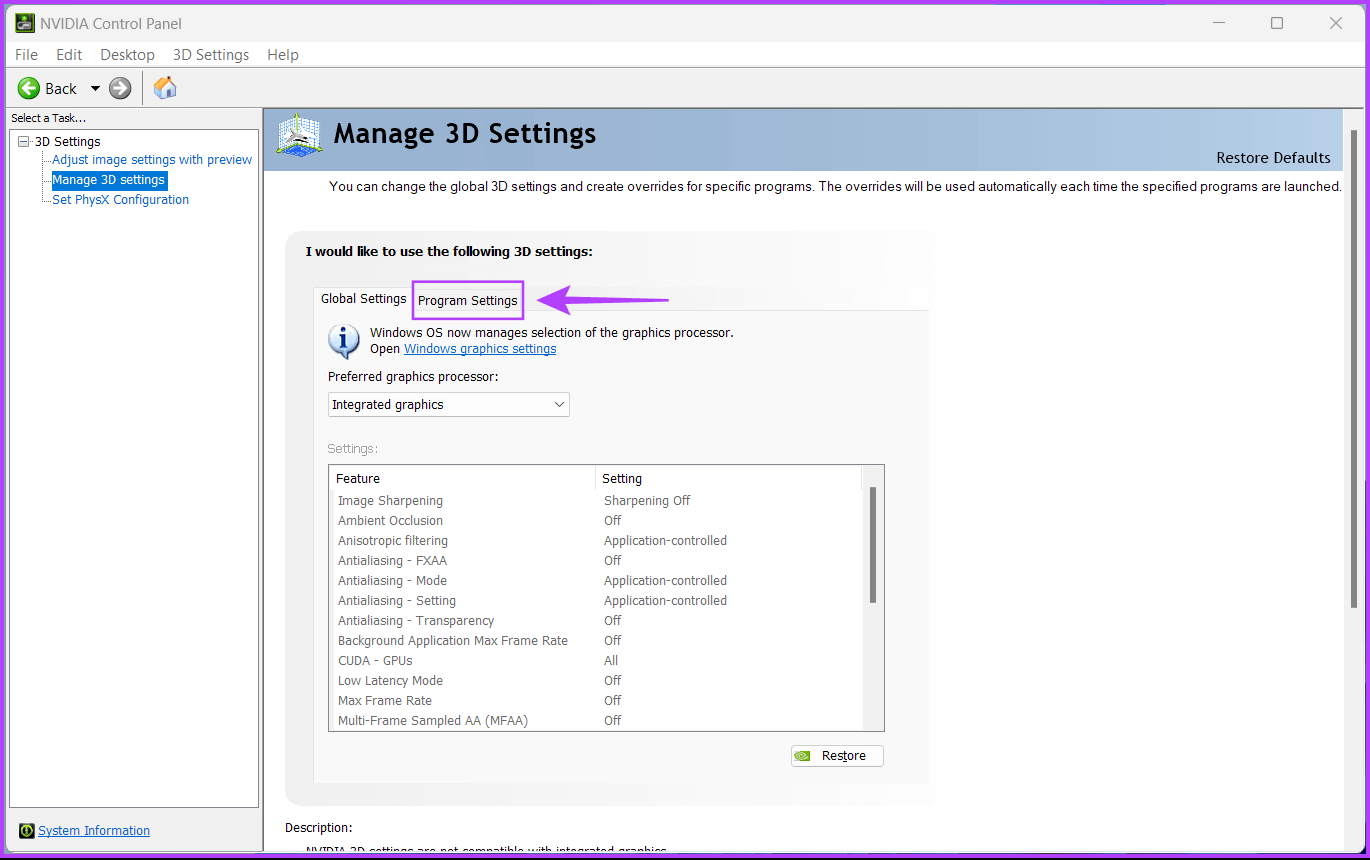 Click-On-Program-Settings كيفية تعيين وحدة معالجة الرسوميات GPU المفضلة للتطبيقات والألعاب على Windows 11