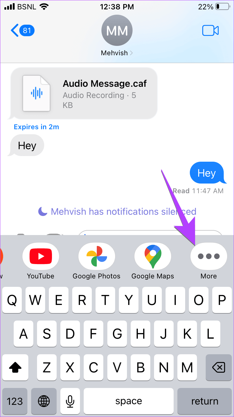 Click-on-Dock-three-dot كيفية إرسال رسالة صوتية على iPhone (تحديث iOS 16)