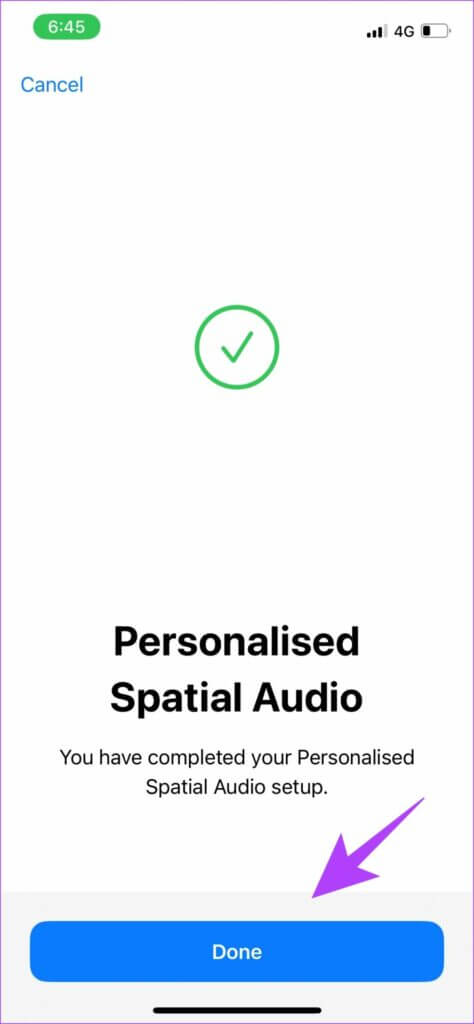 Click-on-Done-474x1024-1-474x1024 iOS 16: كيفية استخدام الصوت المكاني المخصص على iPhone