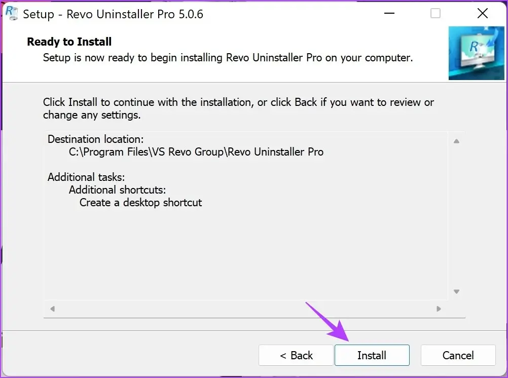Click-on-Install-1 3 طرق لإزالة الملفات المتبقية بعد إلغاء تثبيت البرنامج على Windows