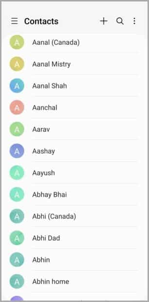 Contacts-App-on-Samsung-Phone-306x621 كيفية تغيير خلفية المكالمات على هواتف Samsung Galaxy