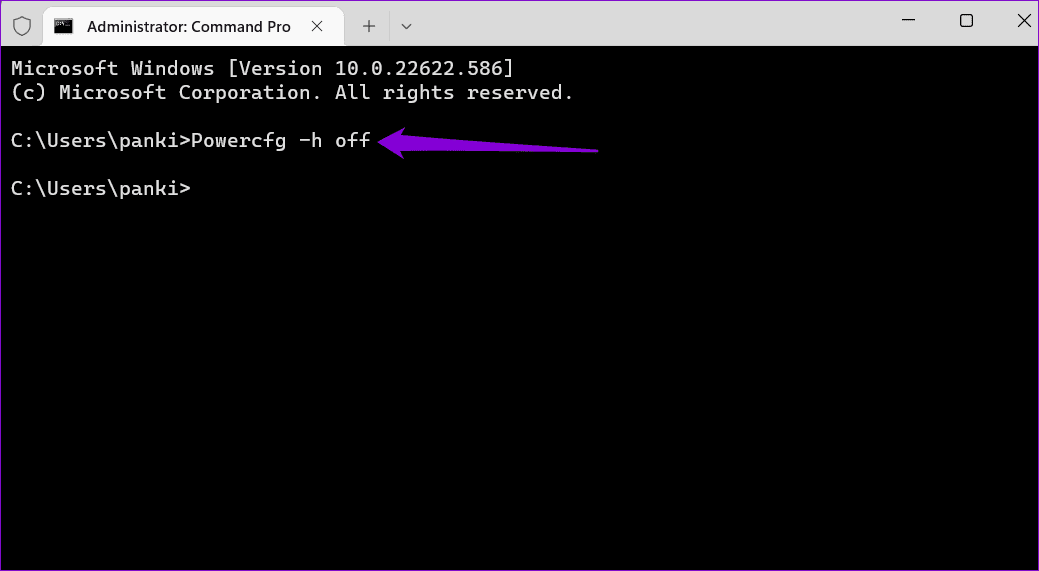 Disable-Fast-Startup-from-Terminal أفضل 4 طرق لتعطيل بدء التشغيل السريع على Windows 11