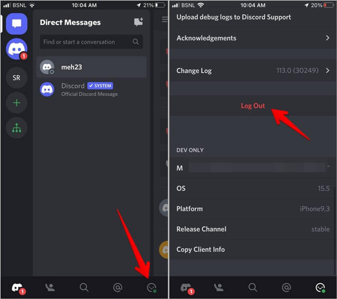 Discord-Log-out-675x599 أفضل 13 إصلاحًا لعدم عمل Discord على Android و iPhone
