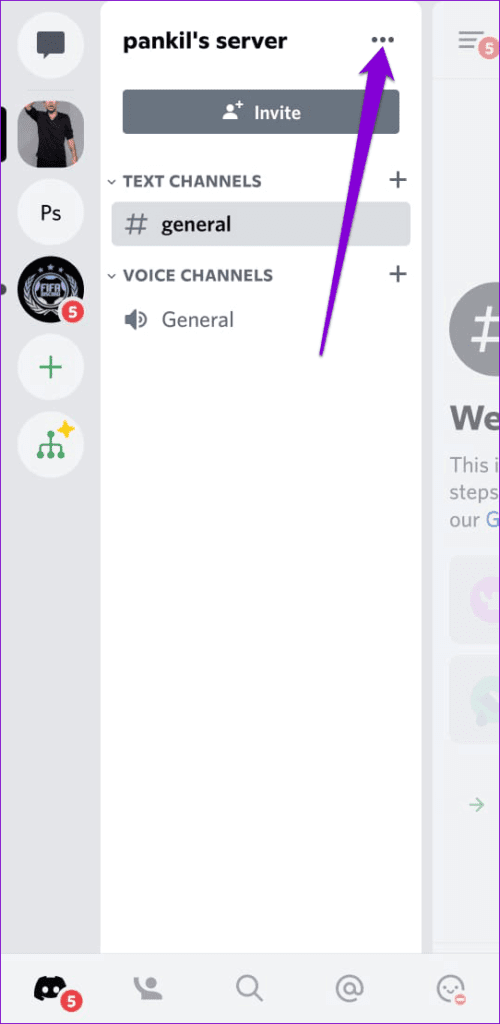 Discord-Server-on-Mobile-500x1024-1 كيفية جعل شخص ما مسؤولًا أو مالكًا لخادم على Discord